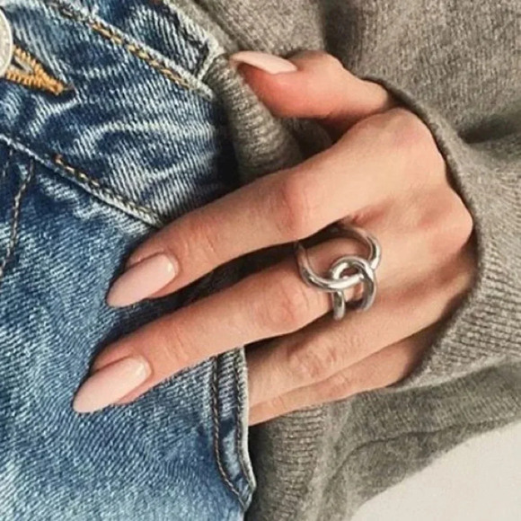 Minimalist 925 Sterling Silver Geometric Ring - Picture 6 of 6